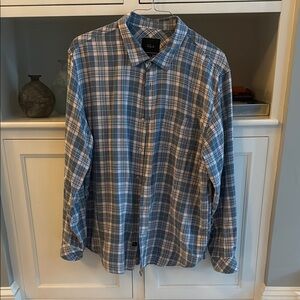Rails Blue and Cream Plaid Shirt